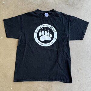 VINTAGE HEART OF TEXAS BEARS PRIDE BLACK & WHITE GAY LGBTQ GRAPHIC TEE